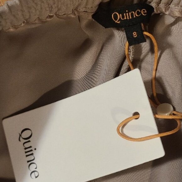 NEW NWT! QUINCE STRETCH CREPE CLASSIC TROUSER PANTS FLAT FRONT WIDE LEG sz 8 - Picture 6 of 6